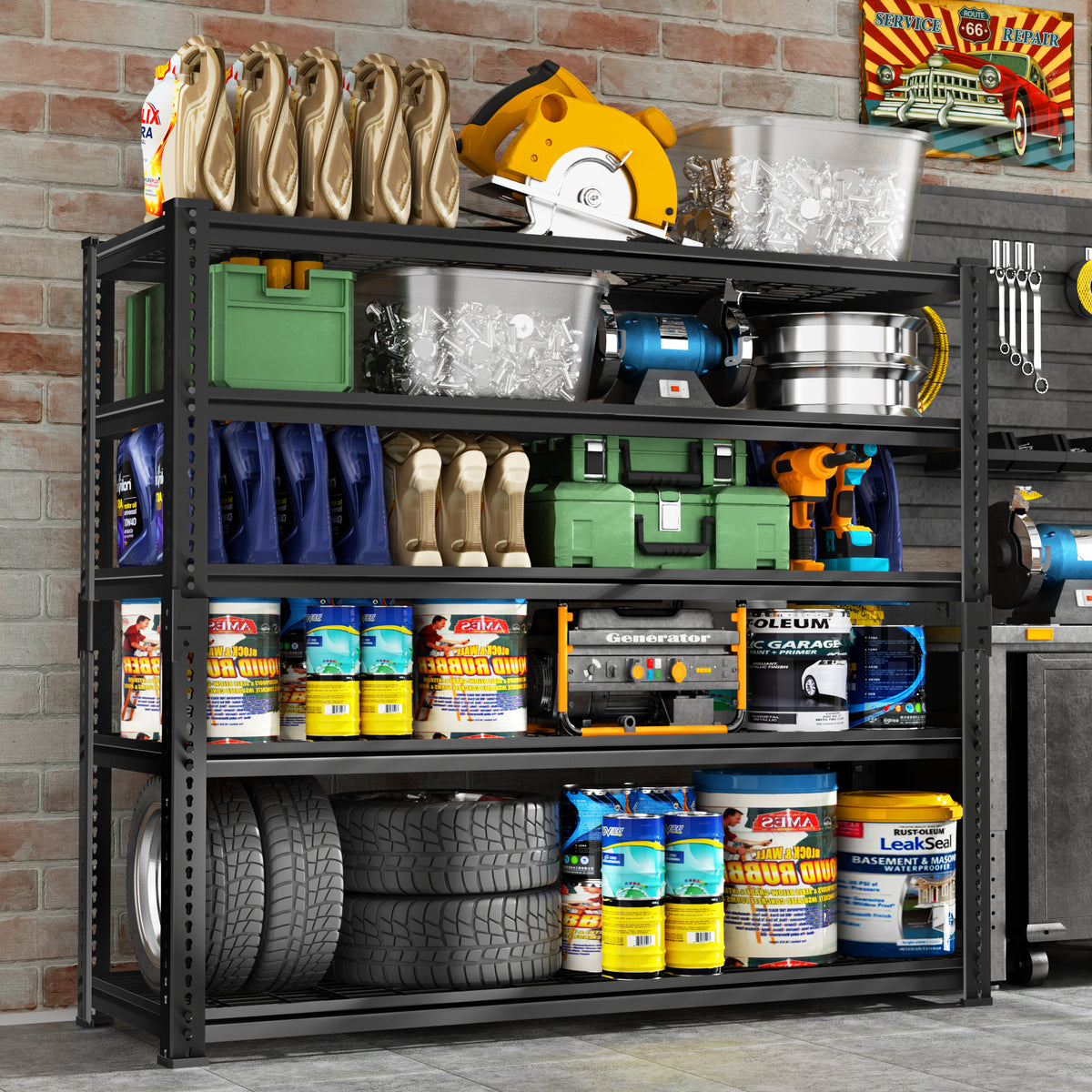 TW Adjustable Heavy Duty Metal Shelving Unit