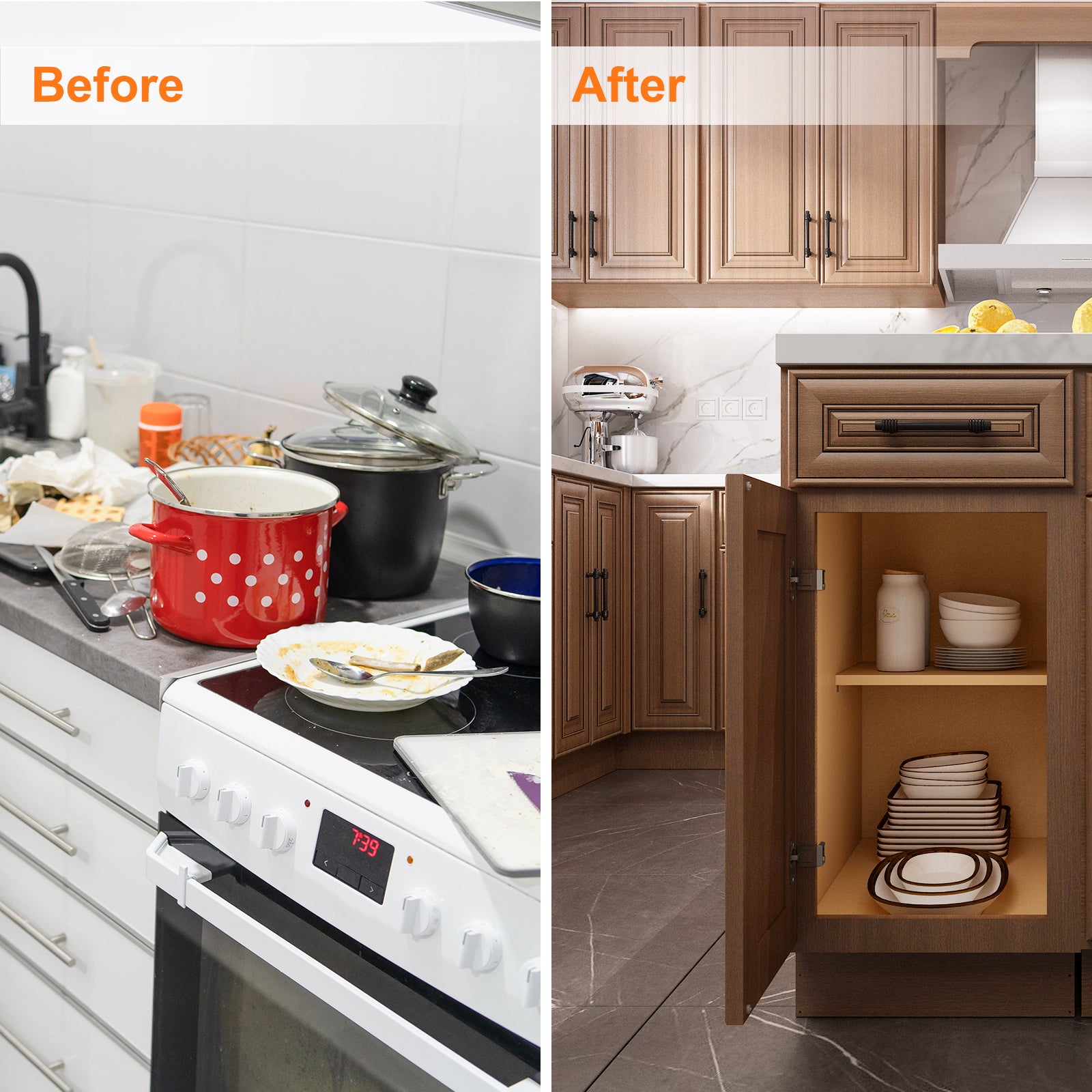 24"D Birch Solid Wood X 18"W X 34-1/2"H Base Kitchen Cabinet B18