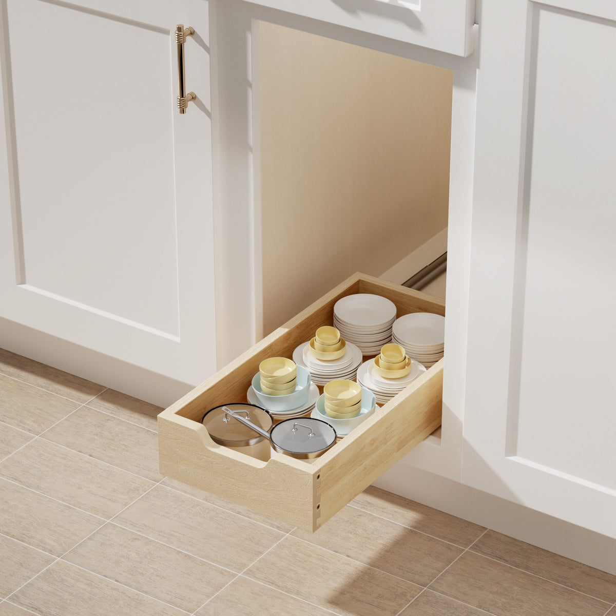 KD-Soft Close Pull Out Cabinet Drawer for Kitchen Cabinets and Pantry