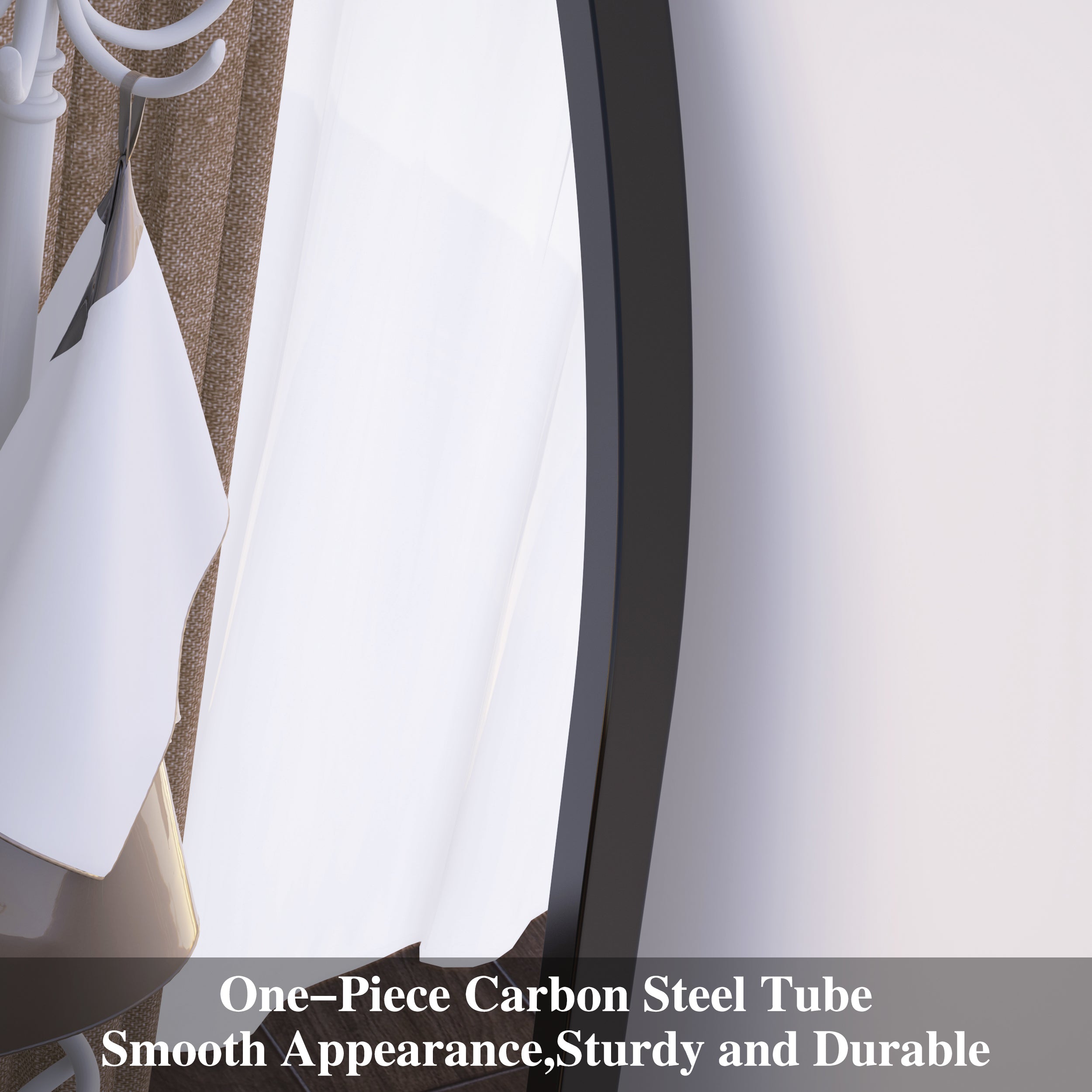 Arch Full Length Mirror 71"×32"  Big Full Body Mirror for Bedroom Oversized Floor Mirror Large Standing Mirror Living Room Dressing Mirror Leaning Against Wall, Aluminum Frame, Black