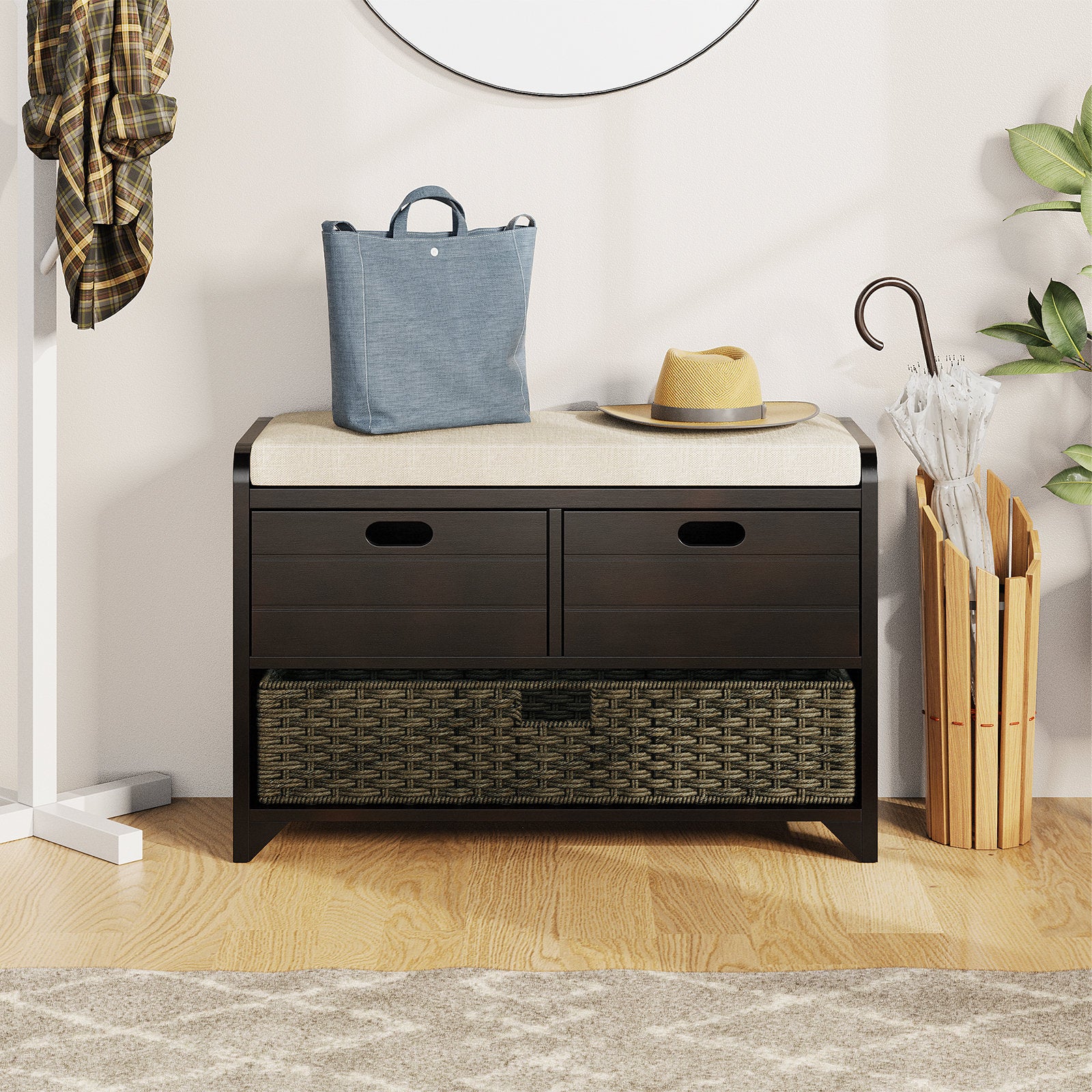 32" Storage Bench Shoe Bench