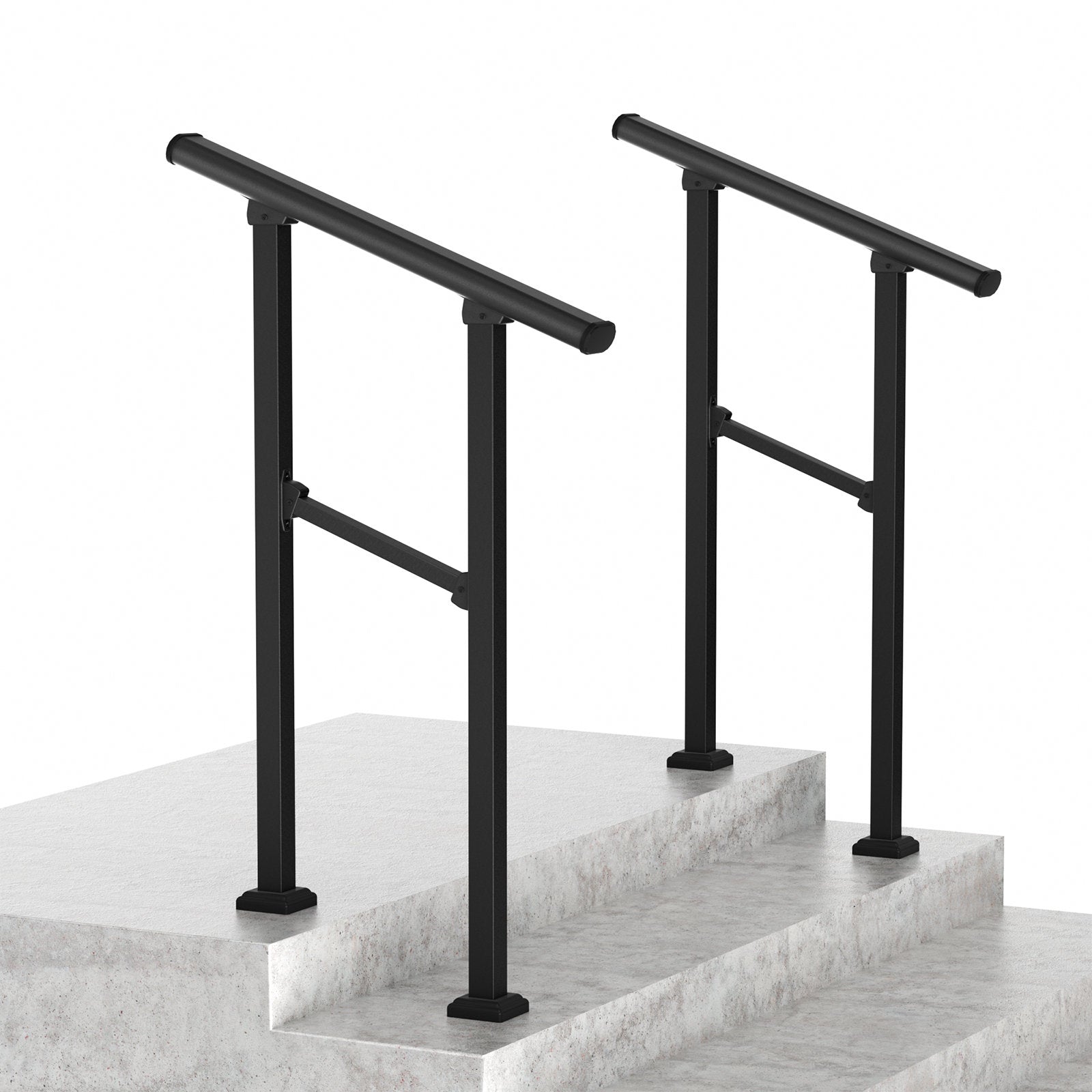Hand Rails for Outdoor Steps, Wrought Iron Railing, Porch And Stair Railing Kit