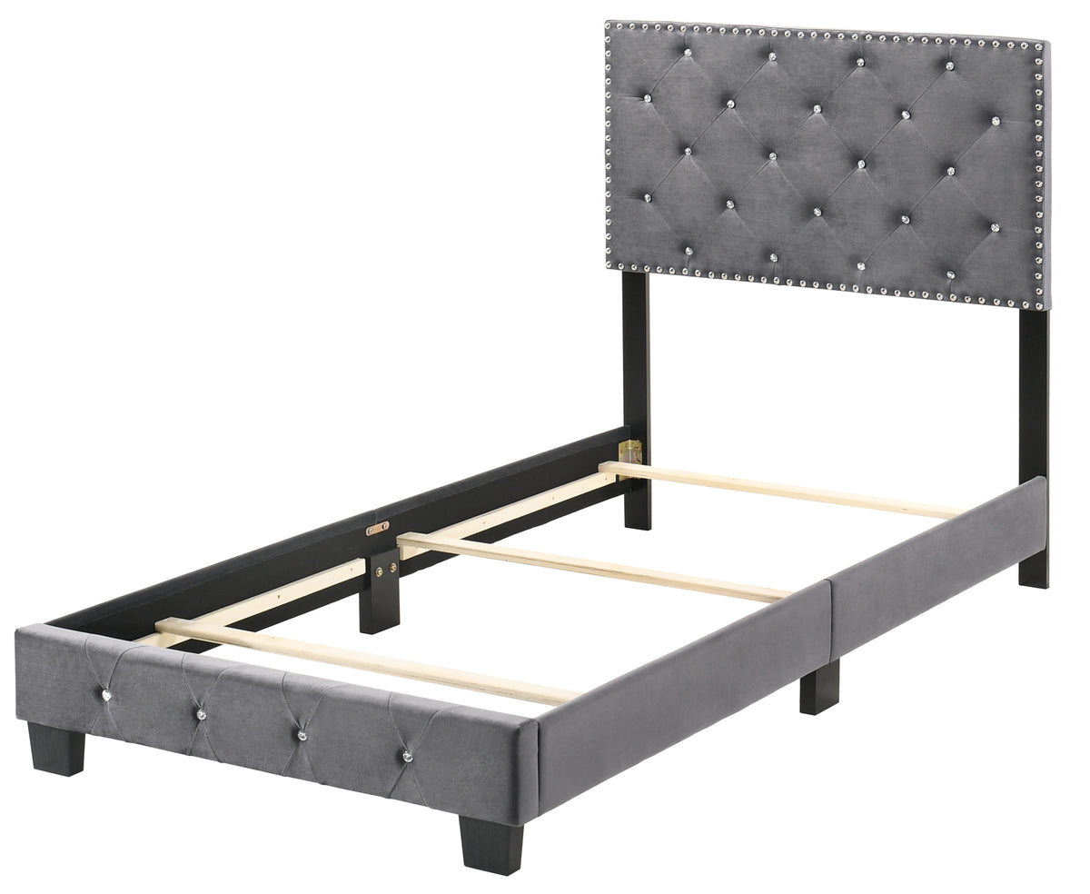 Glory Furniture Suffolk G1401-TB-UP Twin Bed , GRAY