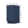 Easy-DIY Ready to Assemble Drawer Base Kitchen Cabinet in Shaker Navy with 1-Door