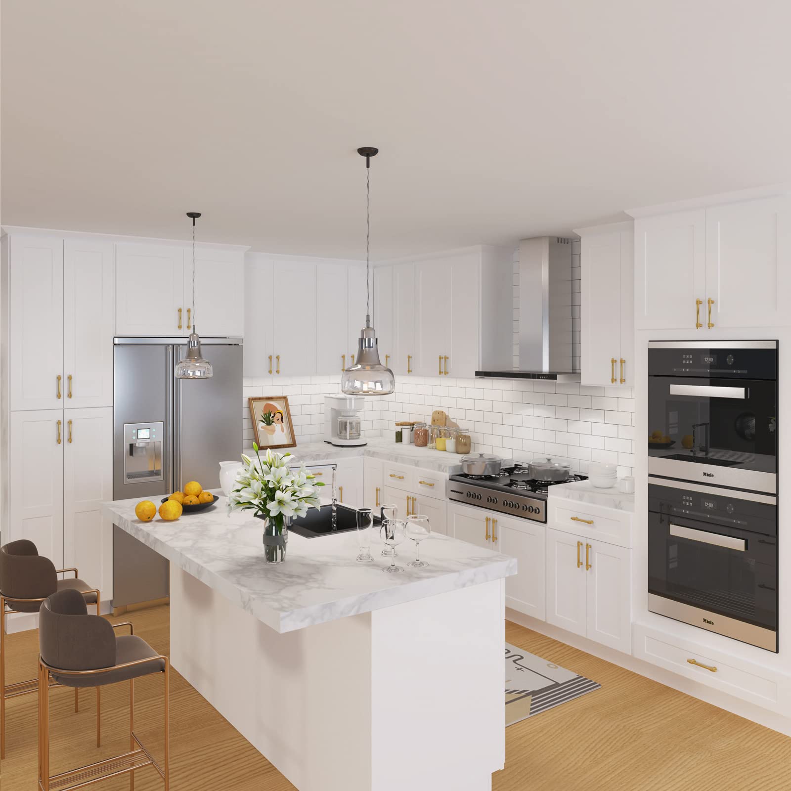 Vertical Wall Cabinets Shaker White