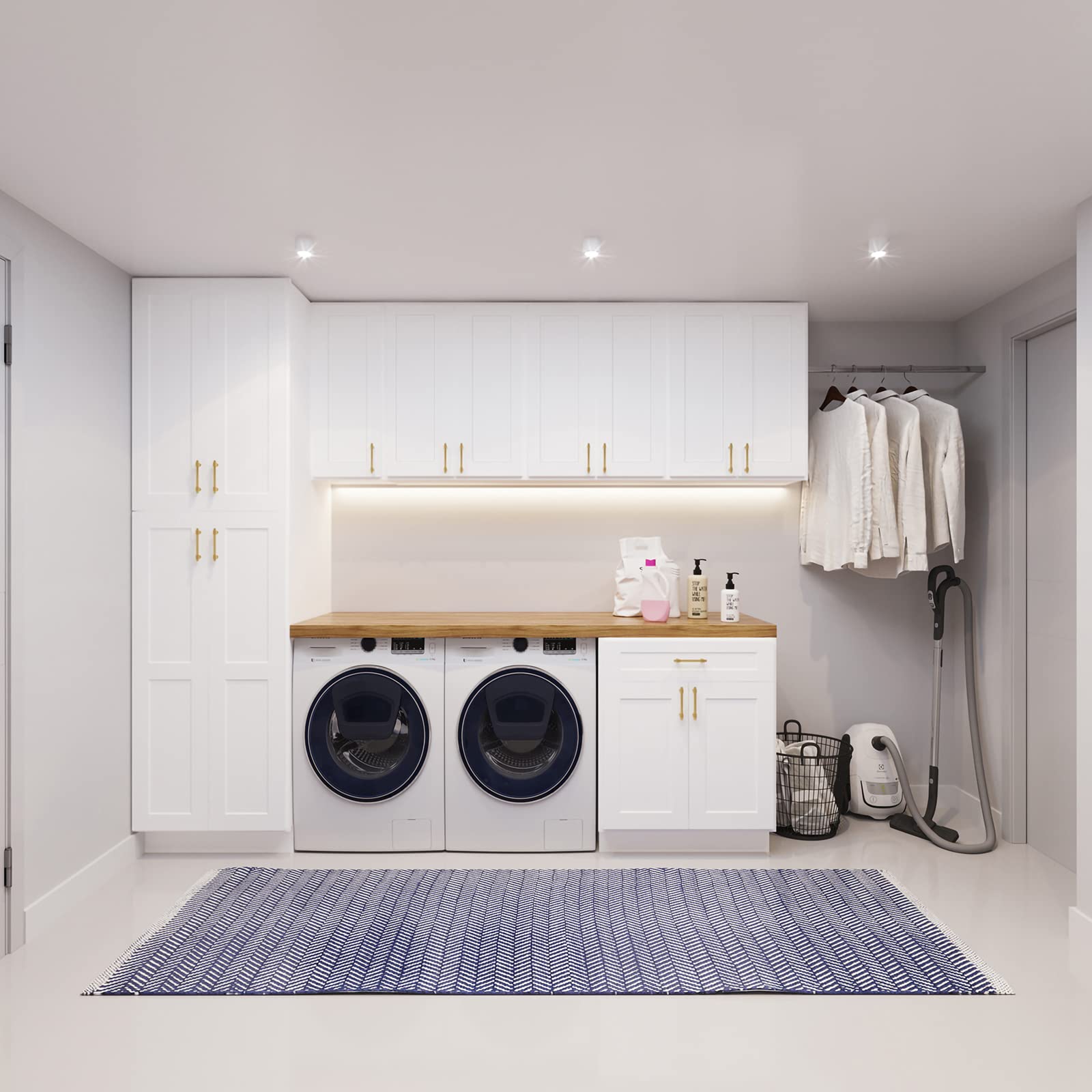 Vertical Wall Cabinets Shaker White