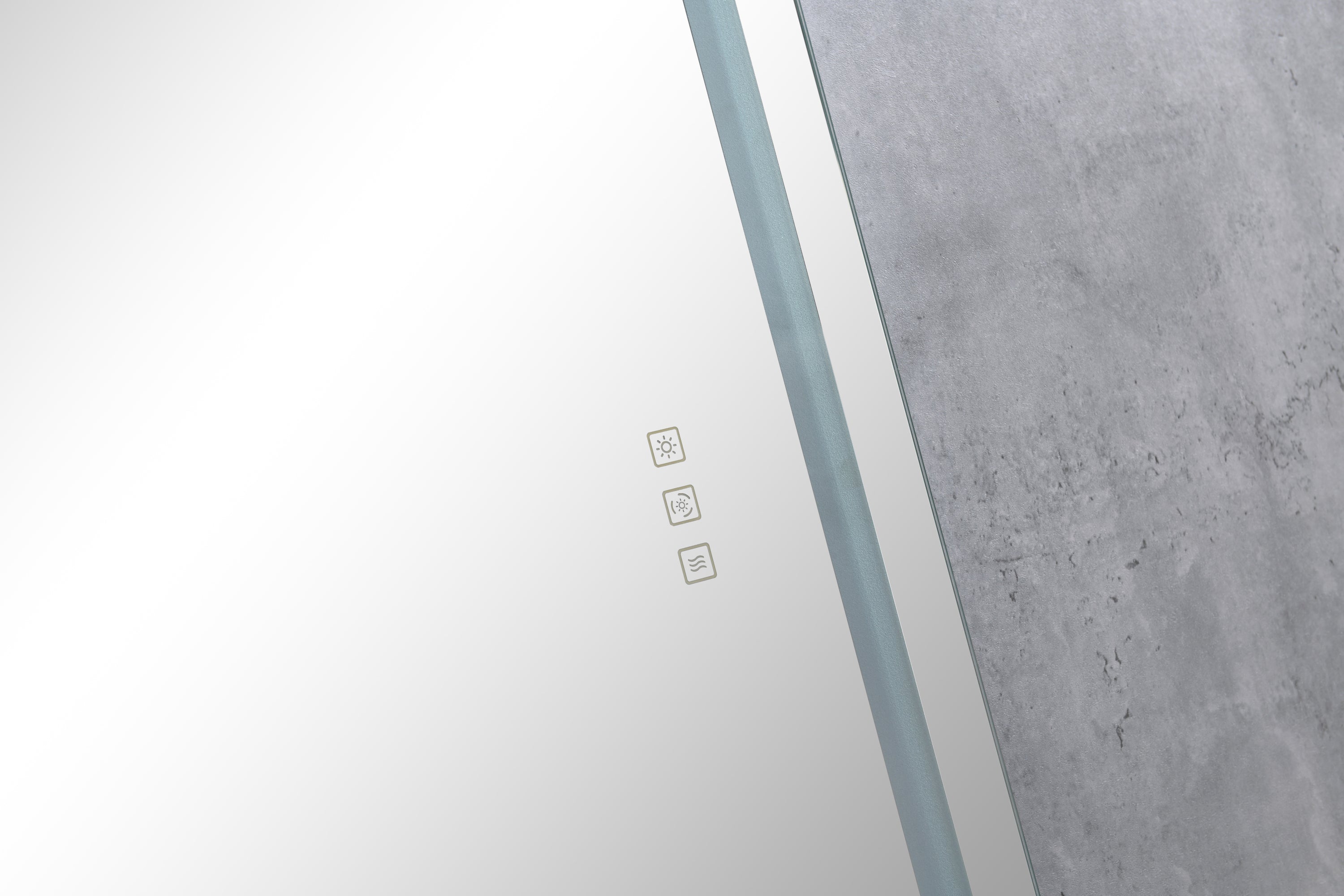 36*24 LED Lighted Bathroom Wall Mounted Mirror with High Lumen+Anti-Fog Separately Control+Dimmer Function