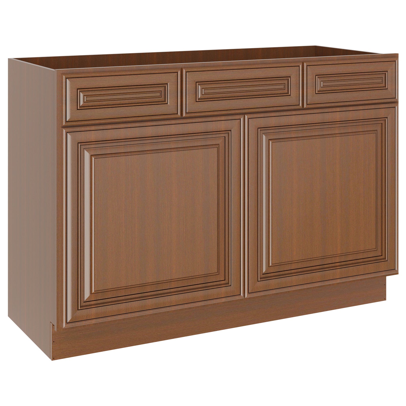 48"W Birch Solid Wood X 21"D X 34-1/2"H Vanity Sink Drawer Cabinet Wthout Top VSD42