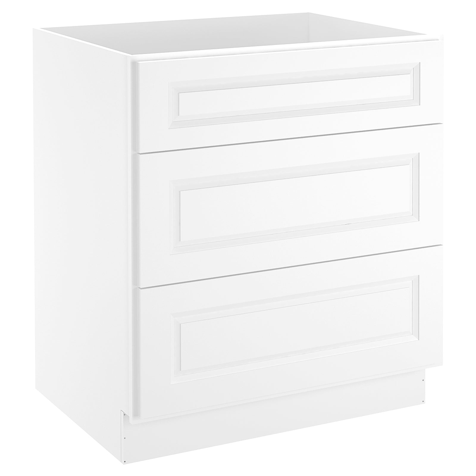 24"D Birch Solid Wood 3 Drawer Base Kitchen Cabinet 3DB