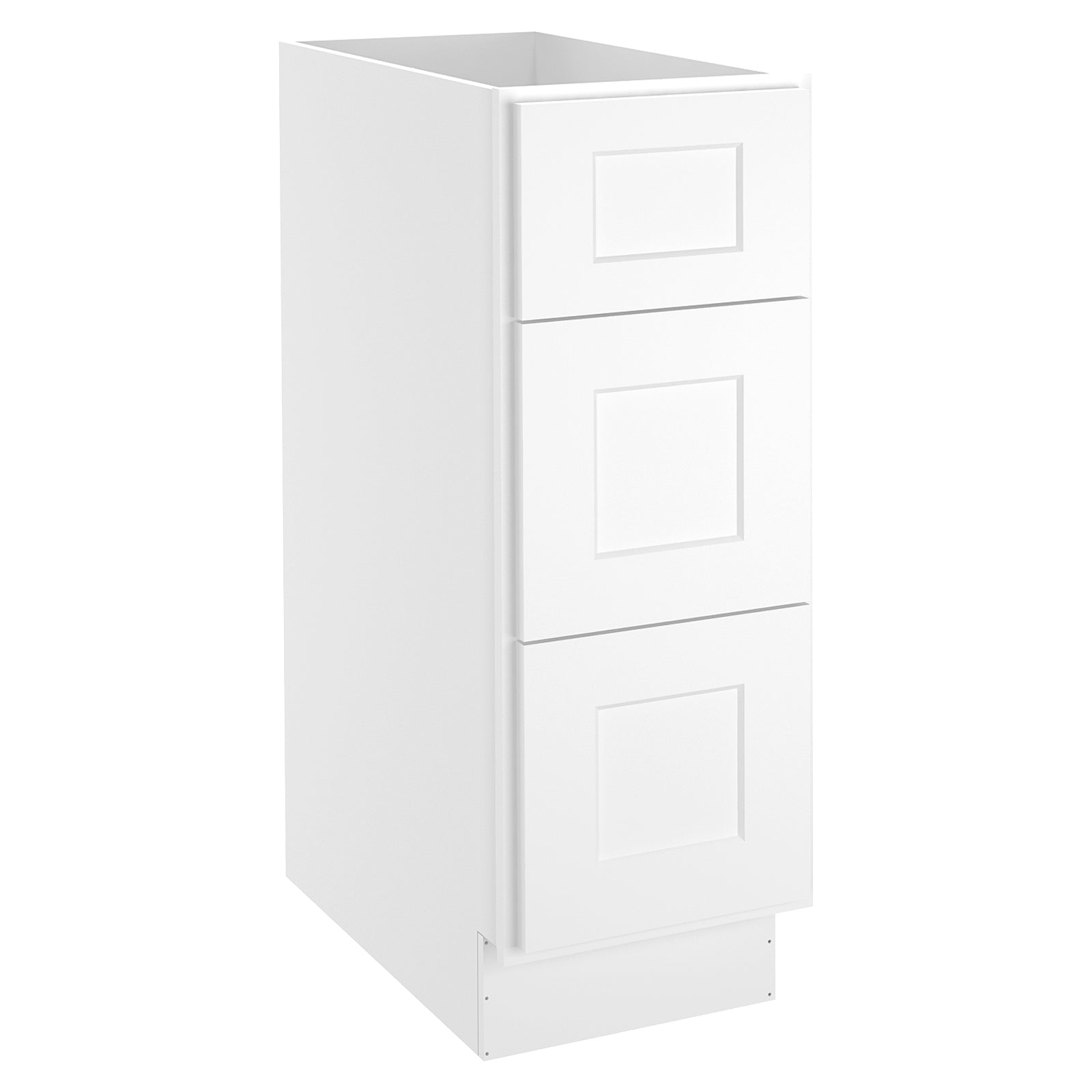 24"D Birch Solid Wood 3 Drawer Base Kitchen Cabinet 3DB