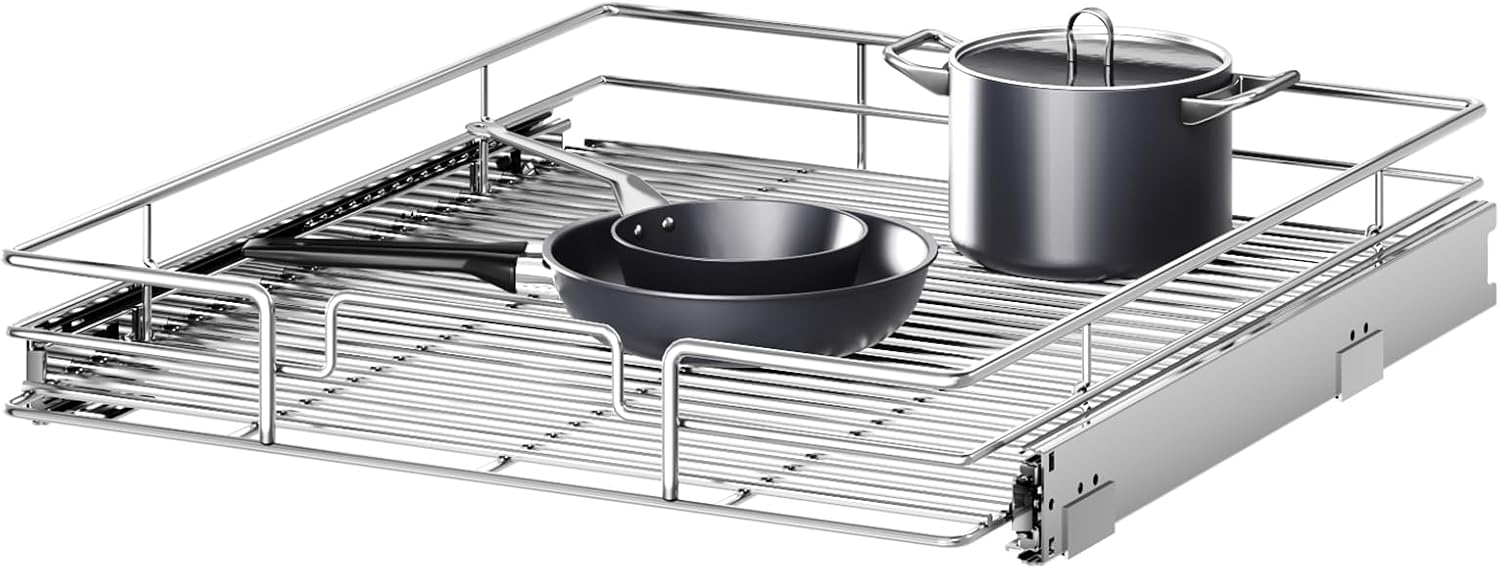Pull Out Cabinet Organizer 19½" W x 21½" D, Heavy Duty Cabinet Pull Out Shelves