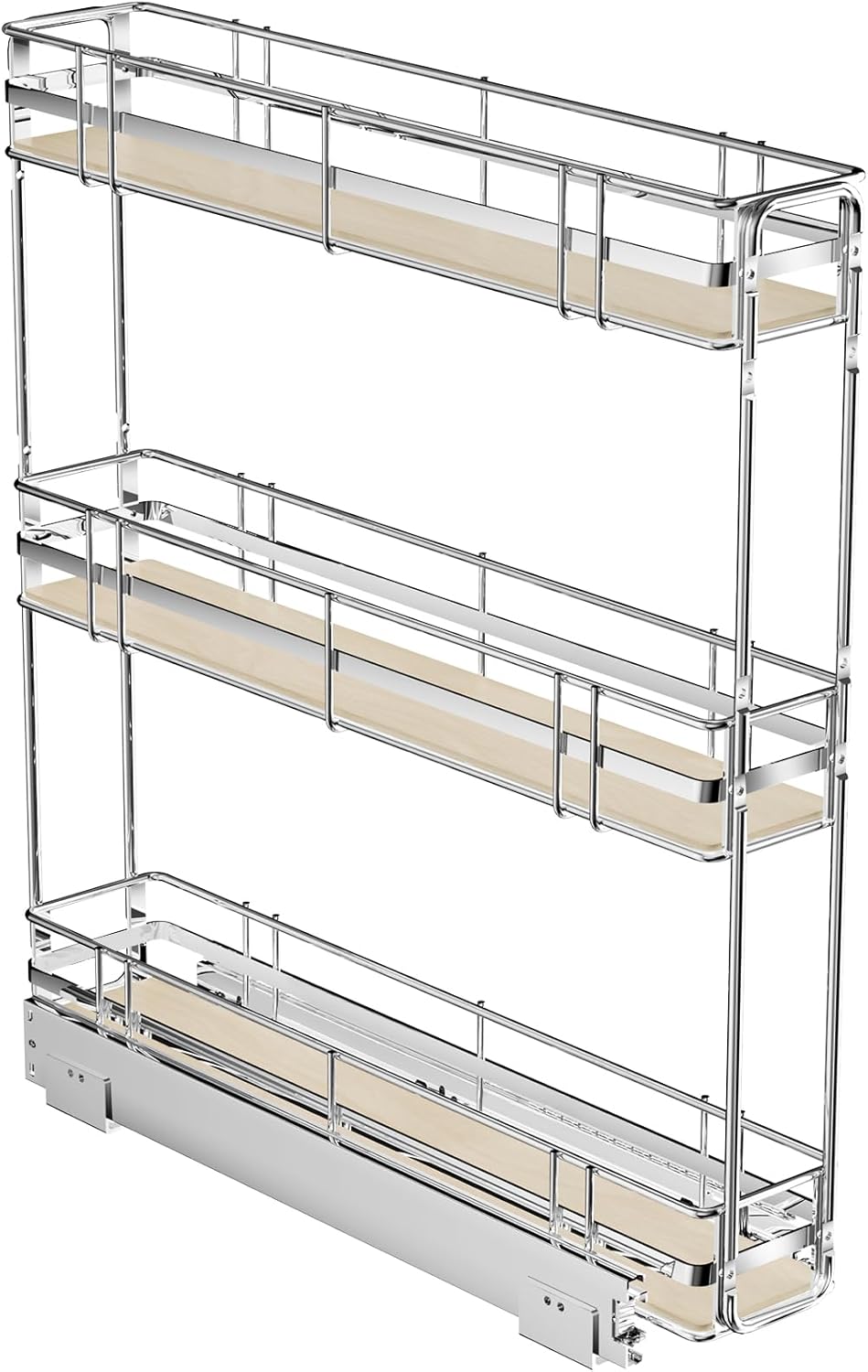 3-Tier Pull Out Cabinet Organizer Spice Rack for Narrow Cabinet 5" W x 20½" D