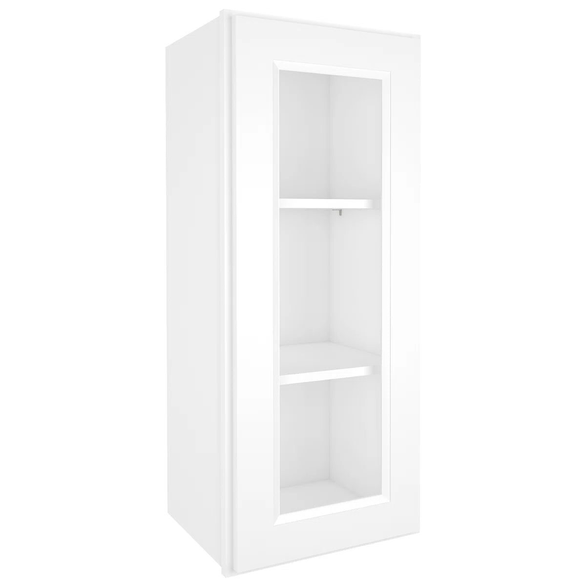 36"W * 15"H * 12"D Shaker White Glass Wall Kitchen Cabinet with Adjustable Shelves