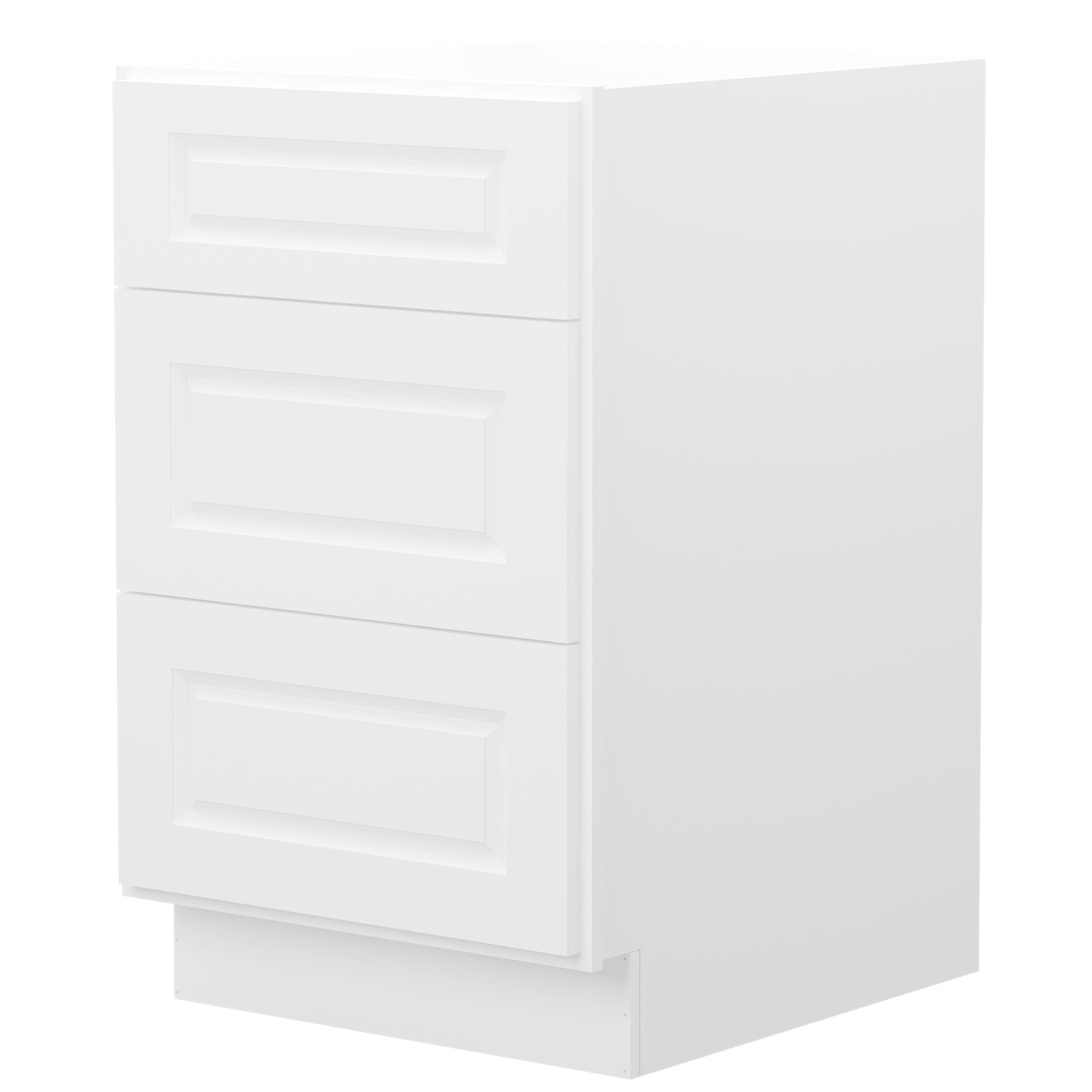 24"D Birch Solid Wood 3 Drawer Base Kitchen Cabinet 3DB