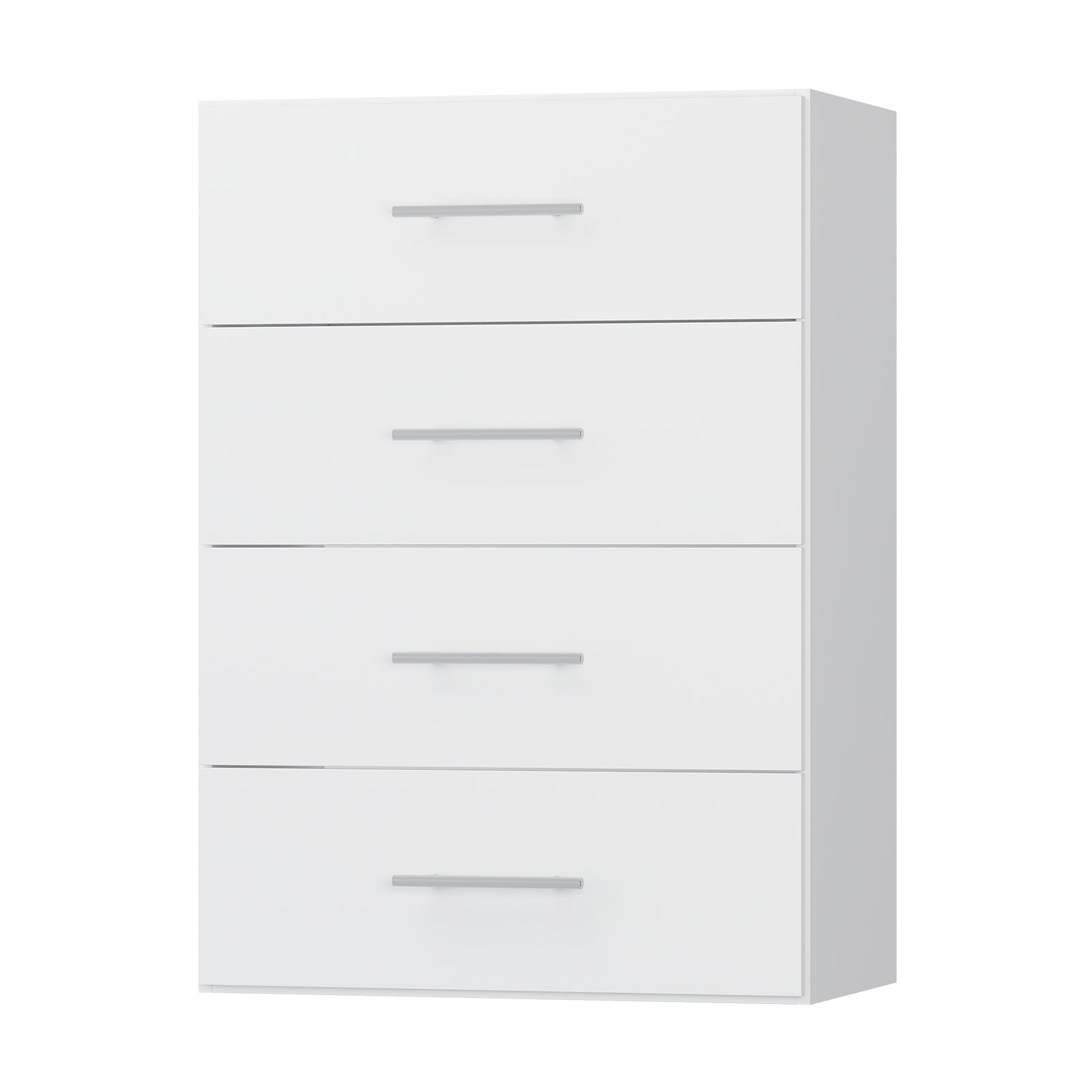 31.5 in. W White Walk-In Modular 4 Drawers Short Tower Unit with No Shelf, Wall Mount Wood Closet System