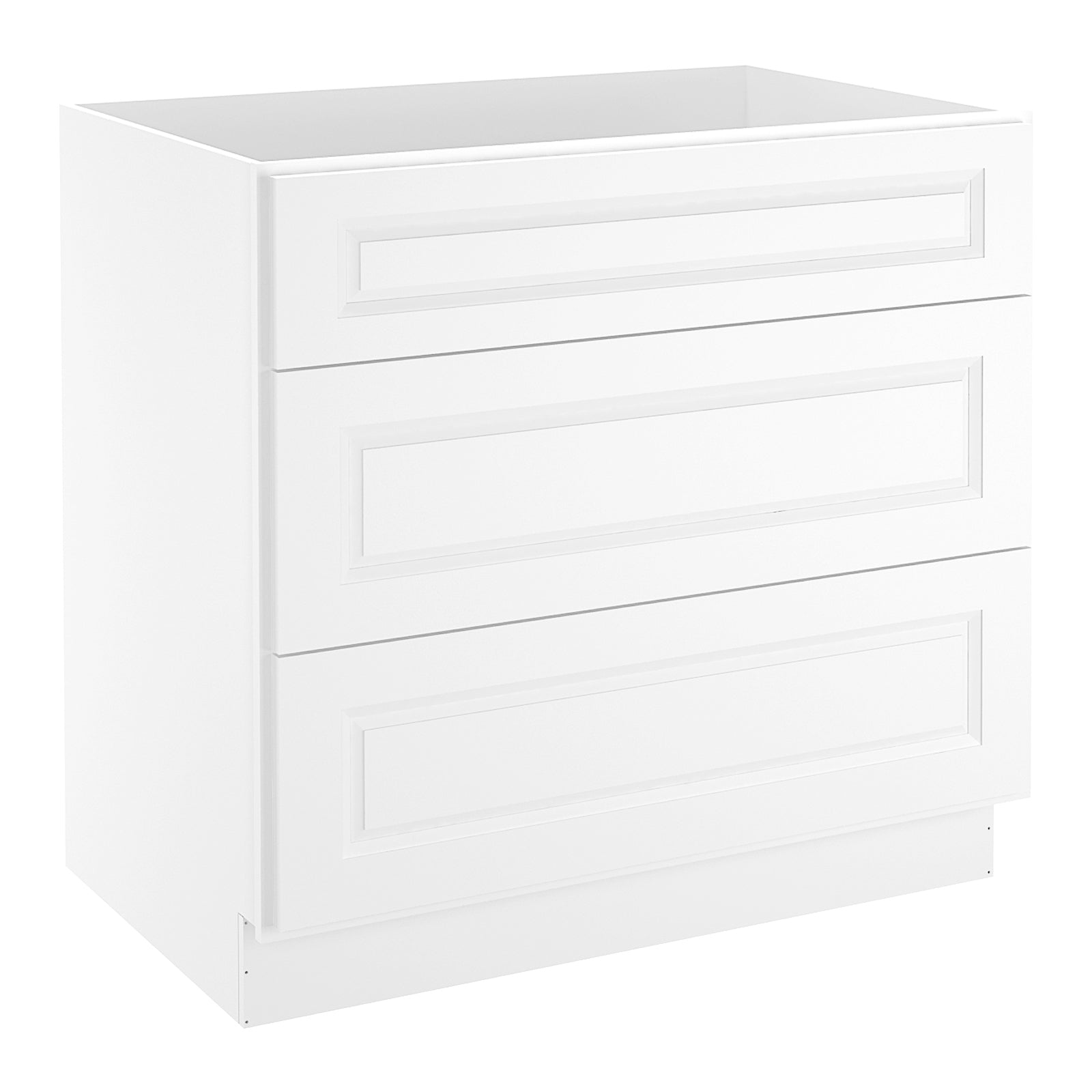 24"D Birch Solid Wood 3 Drawer Base Kitchen Cabinet 3DB