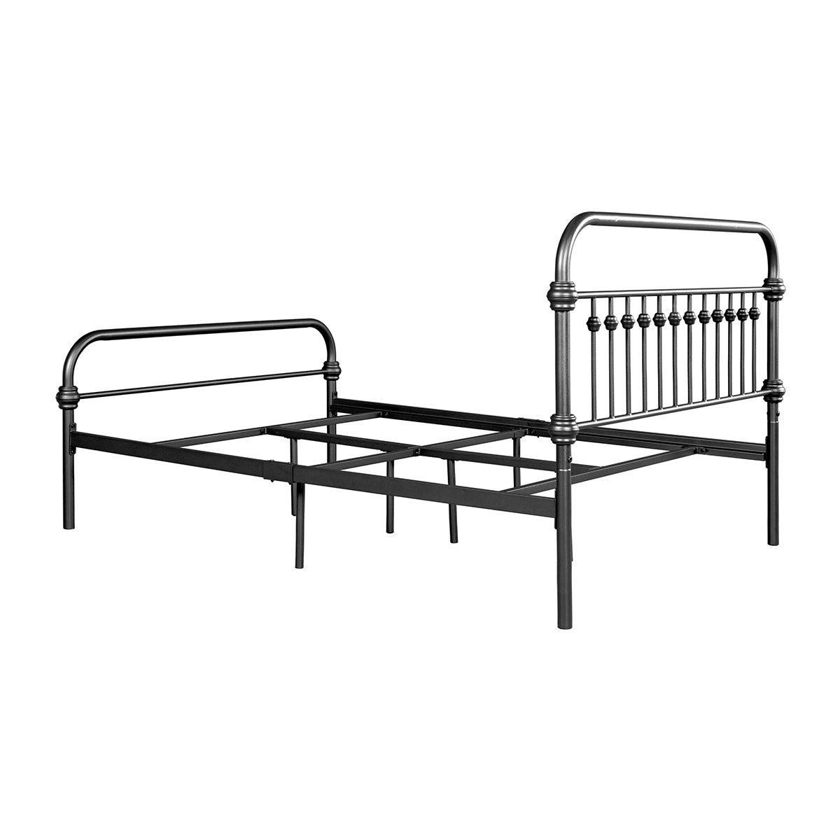 81.6" L X 59.6" W X 44.4"H Metal Bed Frame Full Size Standerd Bed Frame - BLACK