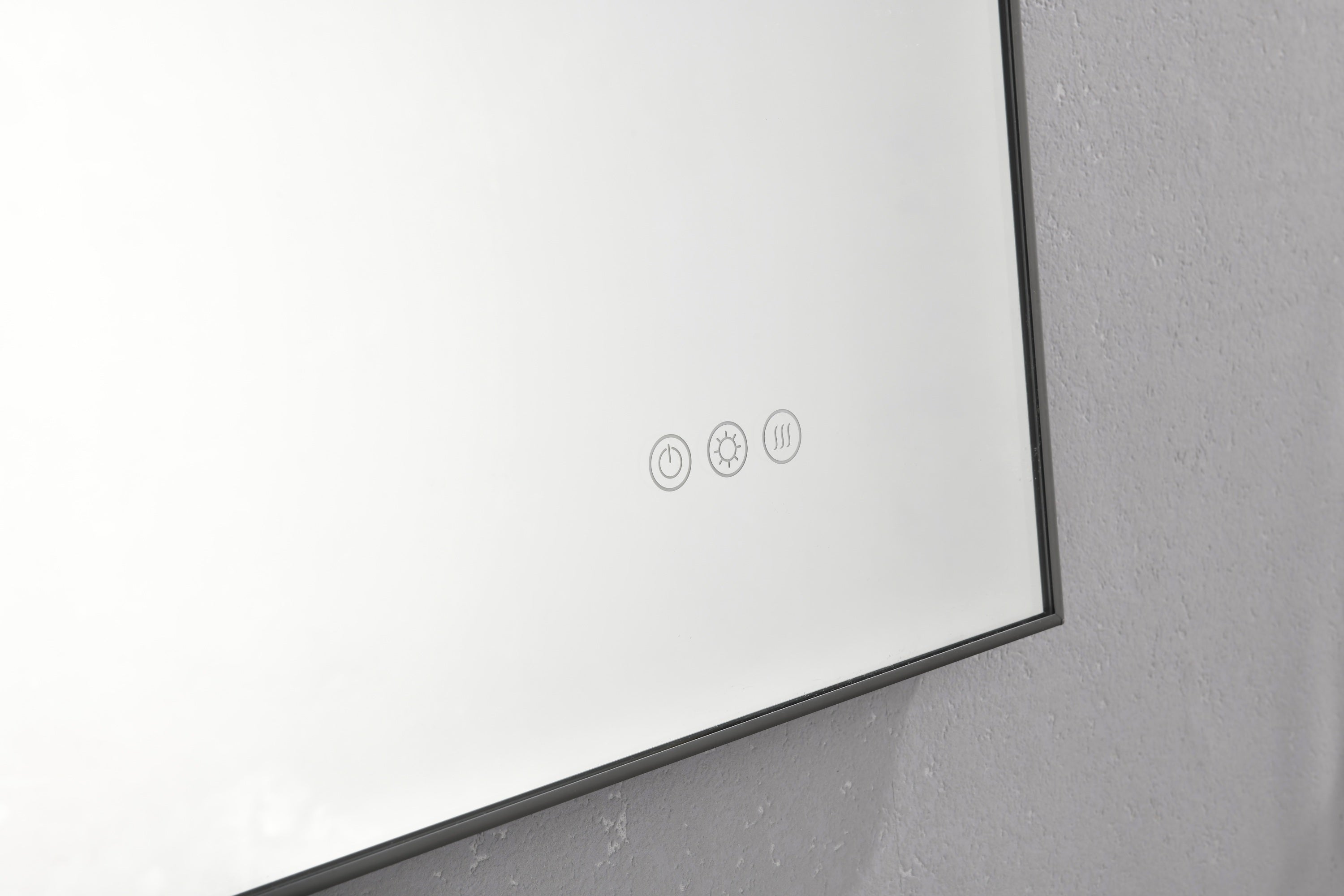 Super Bright Led Bathroom Mirror with Lights,Metal Frame Mirror Wall Mounted Lighted Vanity Mirrors Dimmable Led Mirror for Makeup,Horizontal or vertical/GunGray Metal