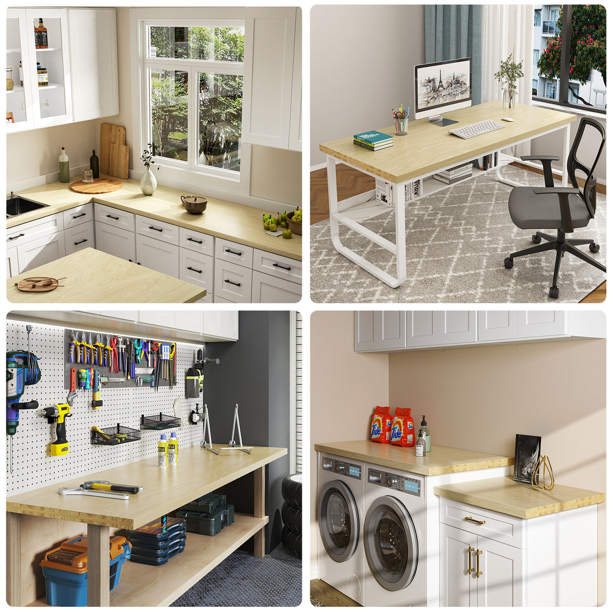 Solid Wood Rectangular Table Top