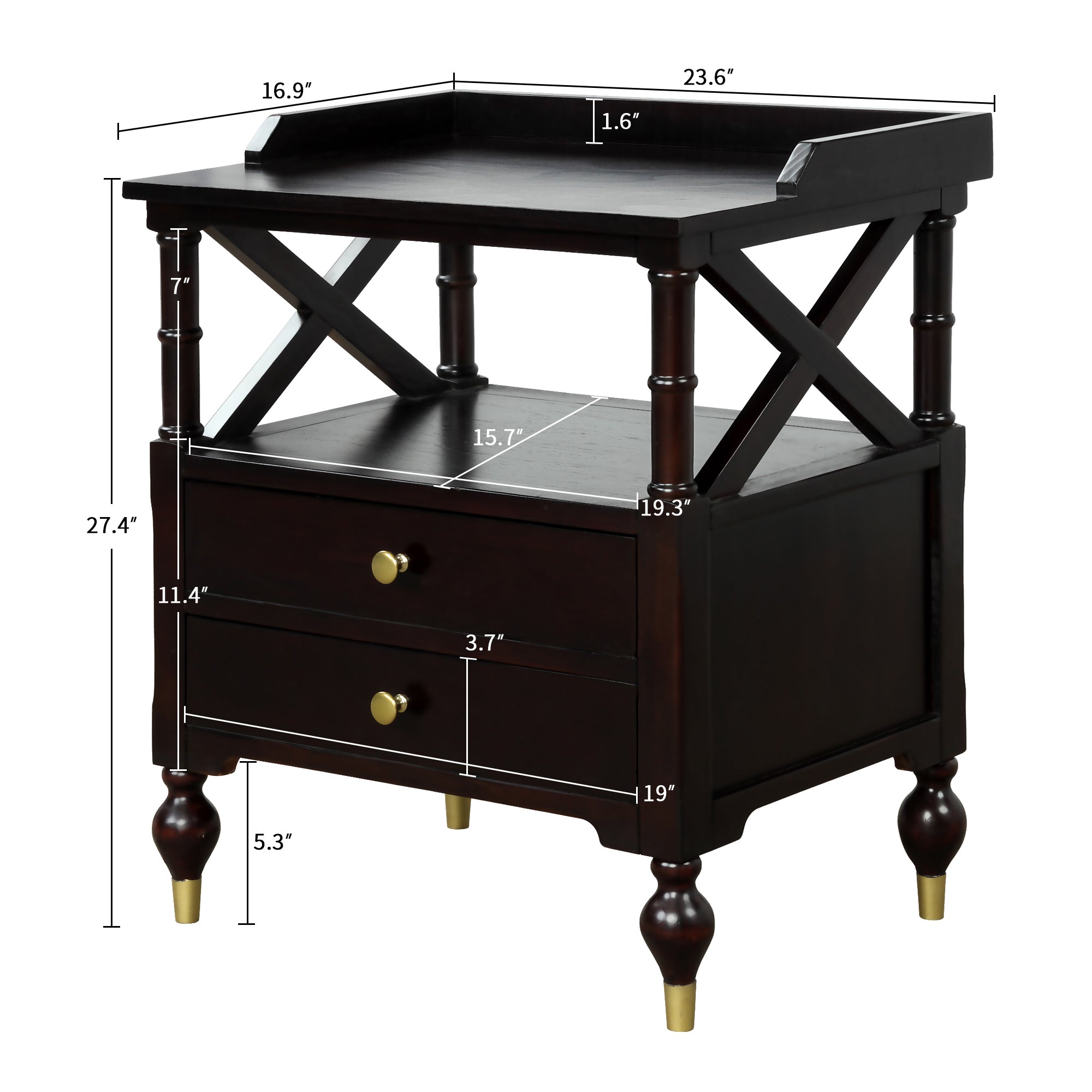 3 Pieces Bedroom Set Modern Linen Curved Upholstered Beige Platform Full Bed with Two Black Cherry Nightstands