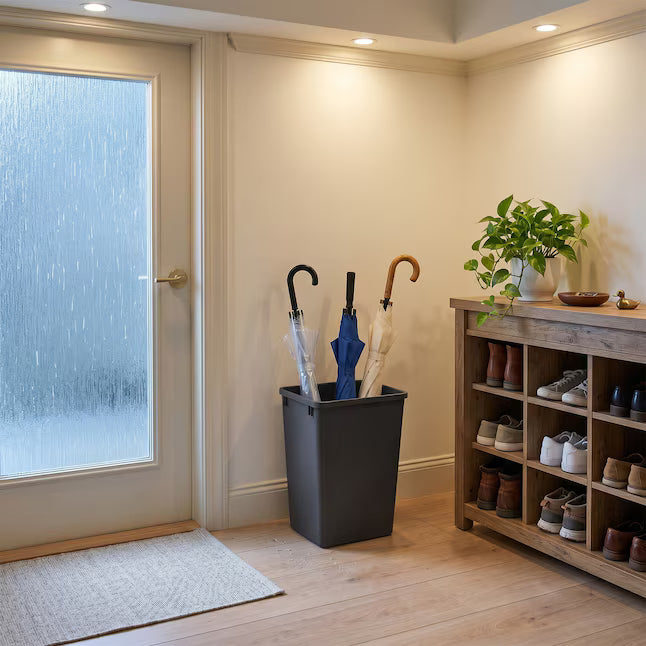 Trash Can Wastebasket Versatile Design for Kitchen Office Bathroom