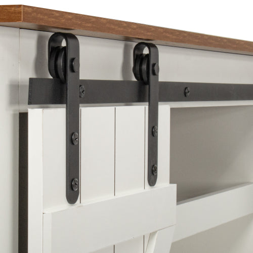 Farmhouse Sliding Barn Door TV Stand