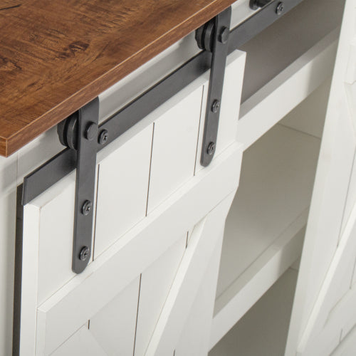 Farmhouse Sliding Barn Door TV Stand