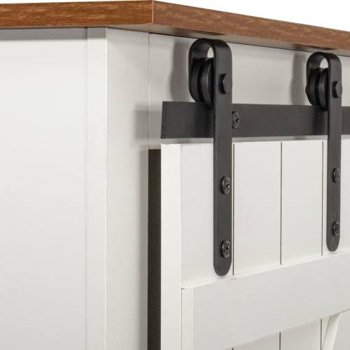 Farmhouse Sliding Barn Door TV Stand