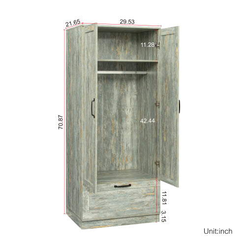 High Wardrobe & Kitchen Cabinet - Grey