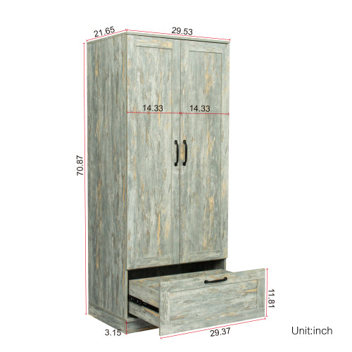 High Wardrobe & Kitchen Cabinet - Grey