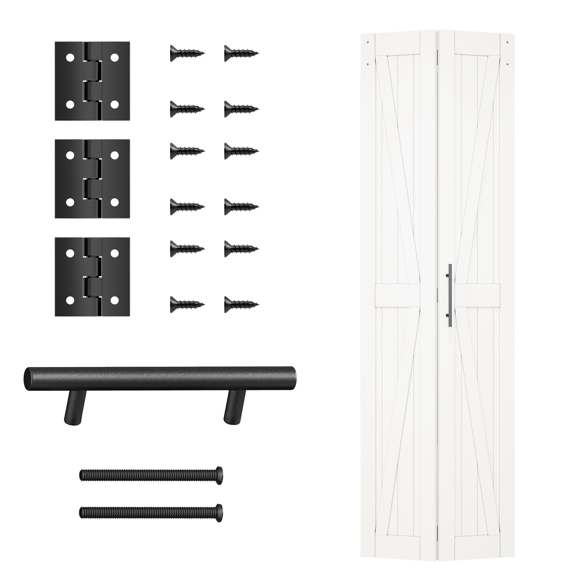24"x84" Solid Pine Bi-Fold Doors - Pre-Assembled Heavy Duty