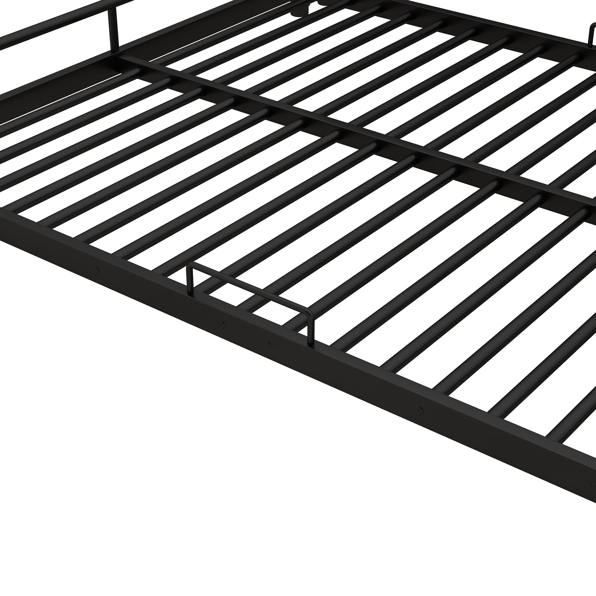 Metal Full Size Triple Bunk Bed, Black