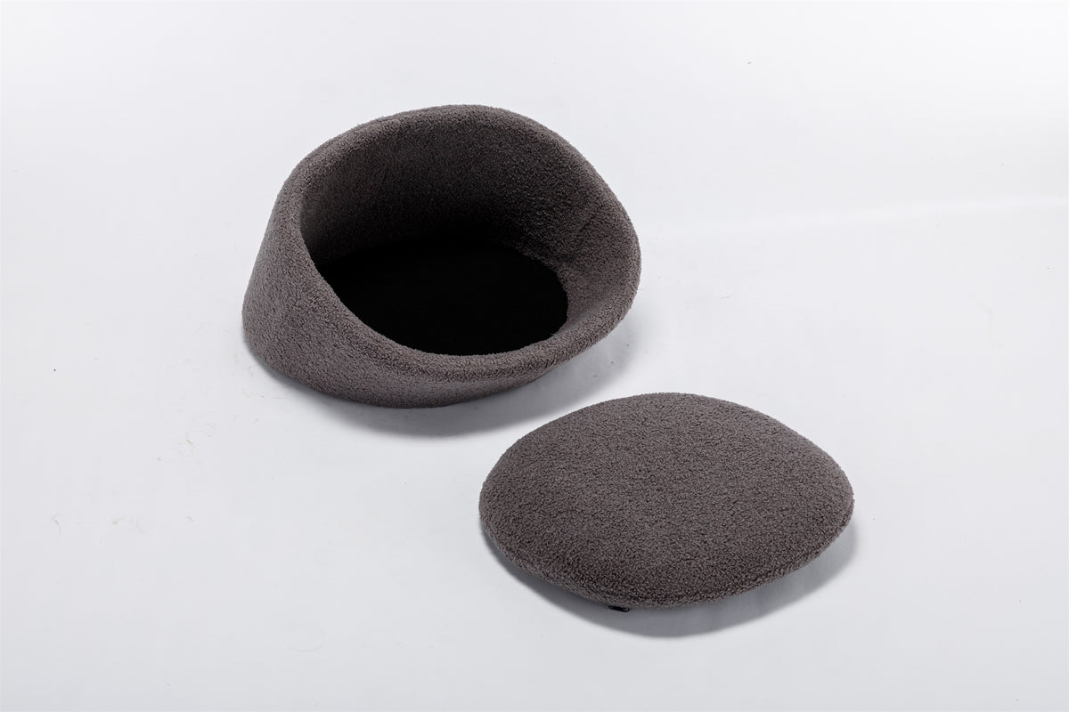 PANGPANG Cat Bed Pet Sofa With Solid Wood frame, Cashmere cover,Mid Size,GREY
