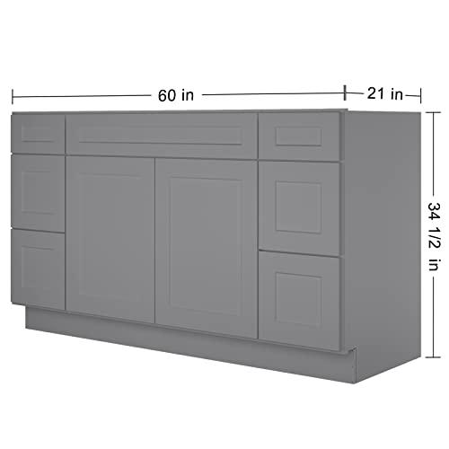 60'' Bathroom Vanity Sink Base Cabinets S-VDDB60