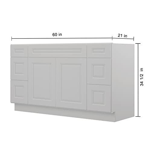 60'' Bathroom Vanity Sink Base Cabinets S-VDDB60