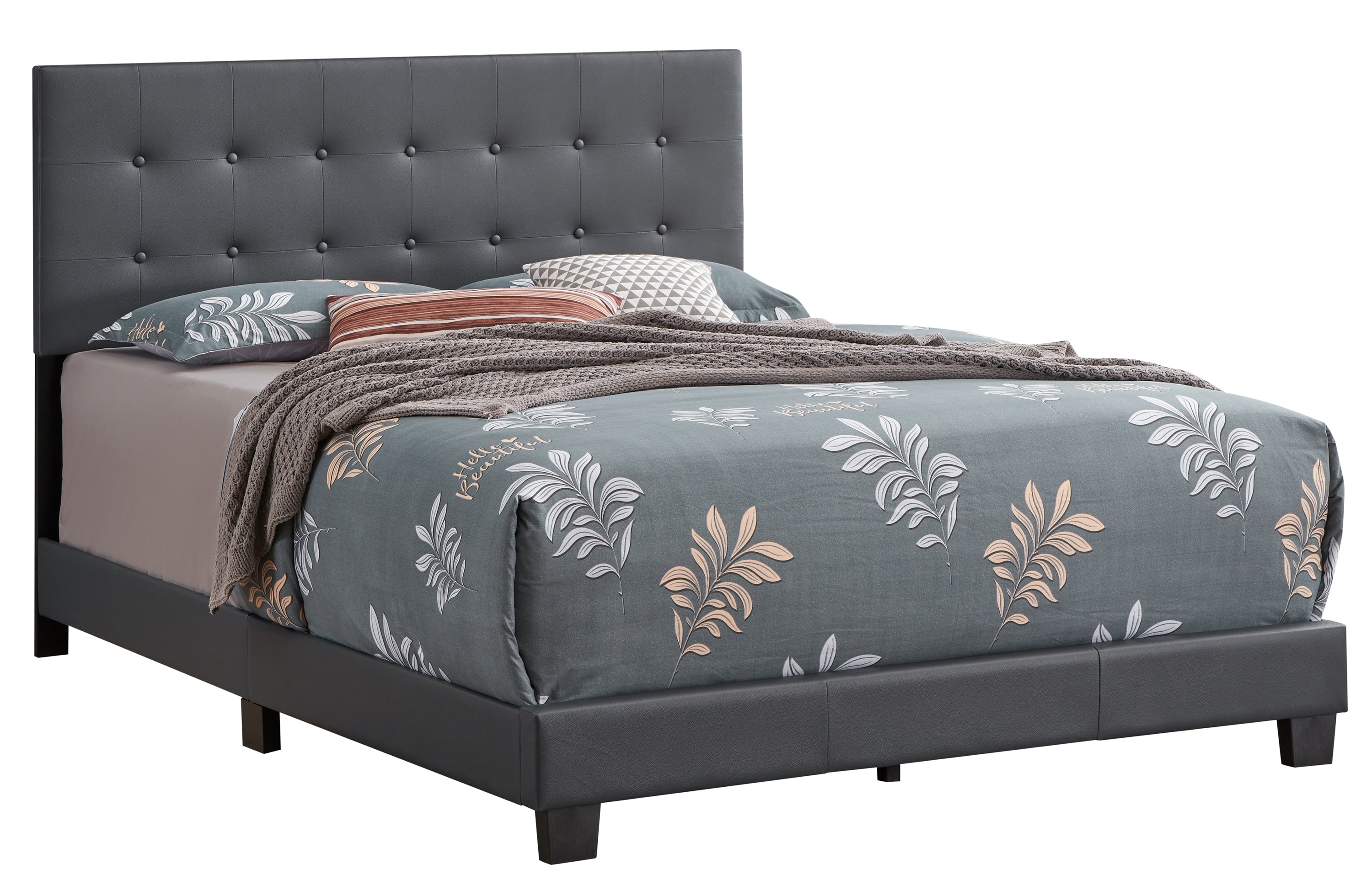 Glory Furniture Caldwell G1306-FB-UP Full Bed , DARK GREY