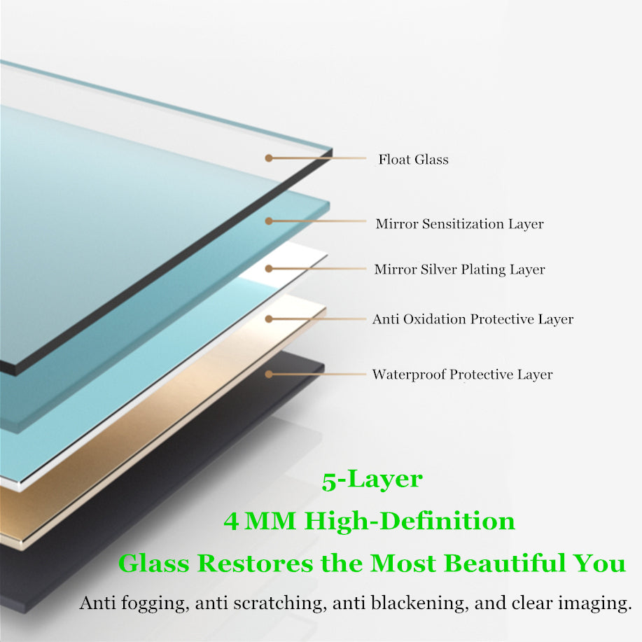 LED Single Bathroom Vanity Mirror in Polished Crystal Bathroom Vanity LED Mirror for Bathroom Wall Smart Lighted Vanity Mirrors 23" x 31"