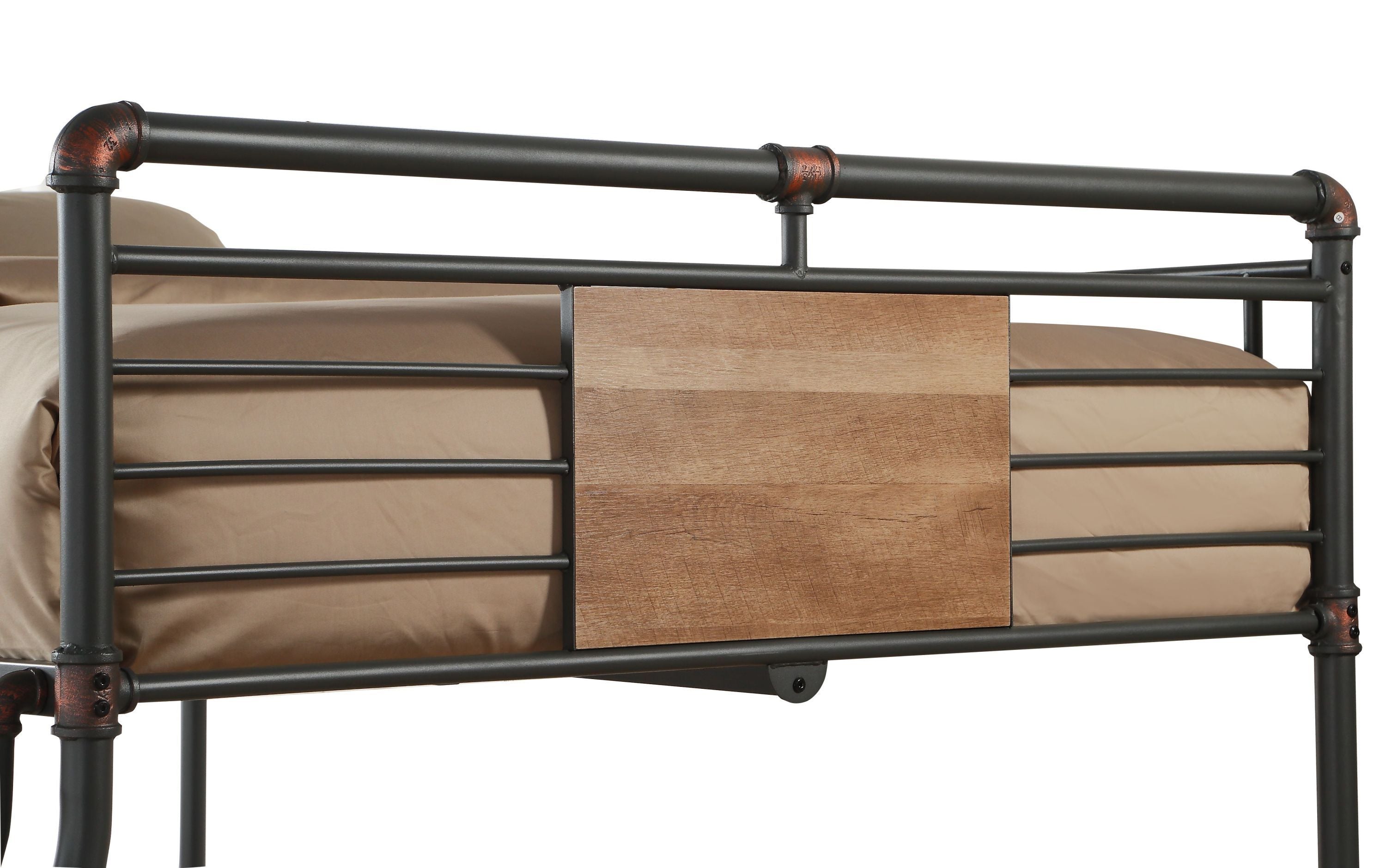 Brantley Full XL/Queen Bunk Bed in Sandy Black & Dark Bronze Hand-Brushed 37725