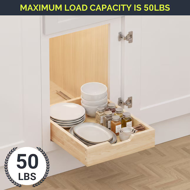 Stowcraft Pull Out Cabinet Organizer with Mortise Tenon Construction Solid Wood Cabinet Drawers