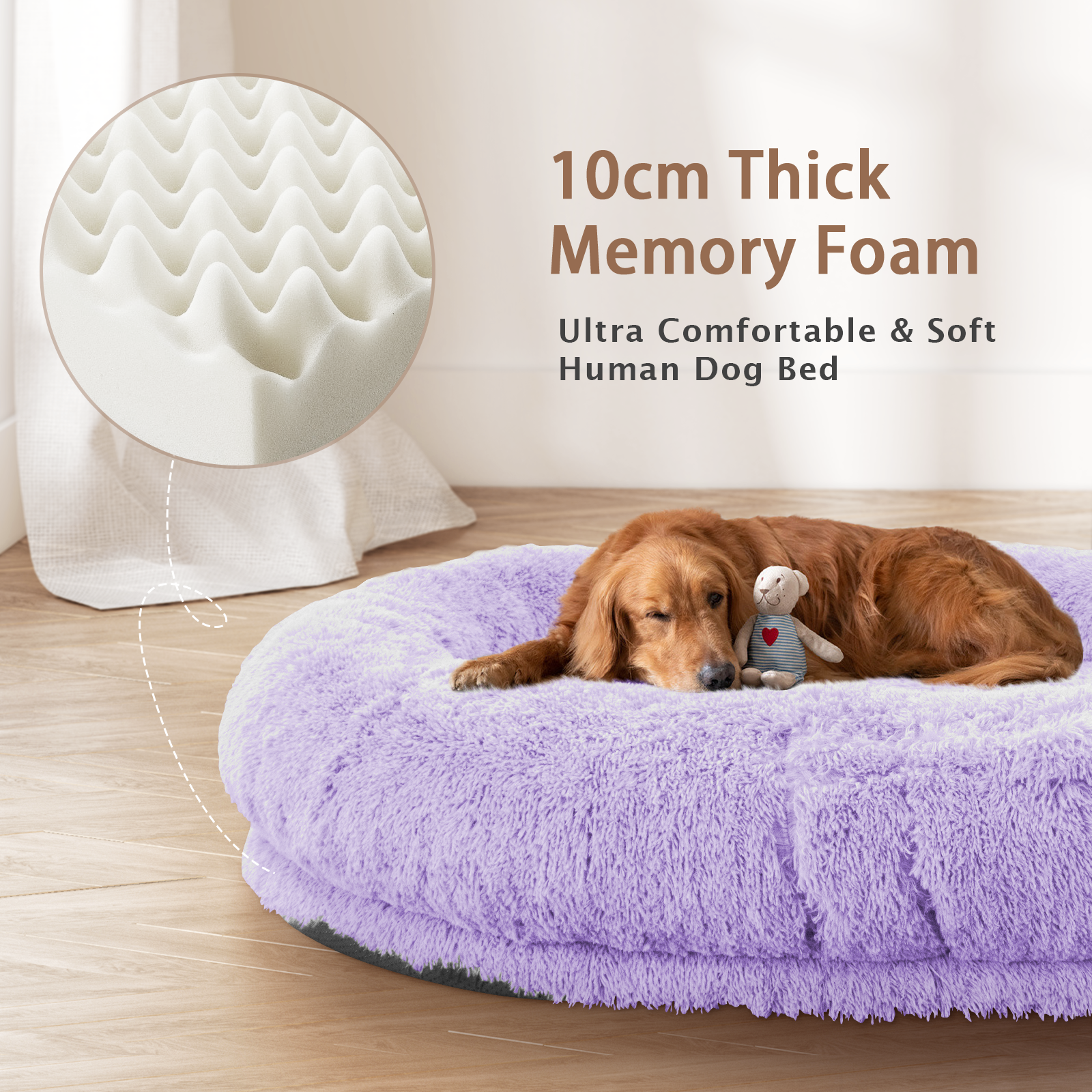 Memory Foam Washable Dog Bed