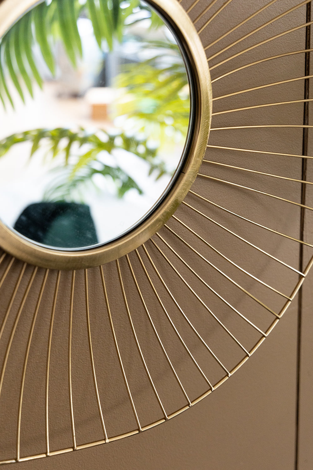 Set of 3 Wall Mirror Abstract designed Wall mirrors with Gold Frame for Home & Office,Top of Sideboard L:26x5x25.5" M:22x3.5x22" S:18x2.5x18"