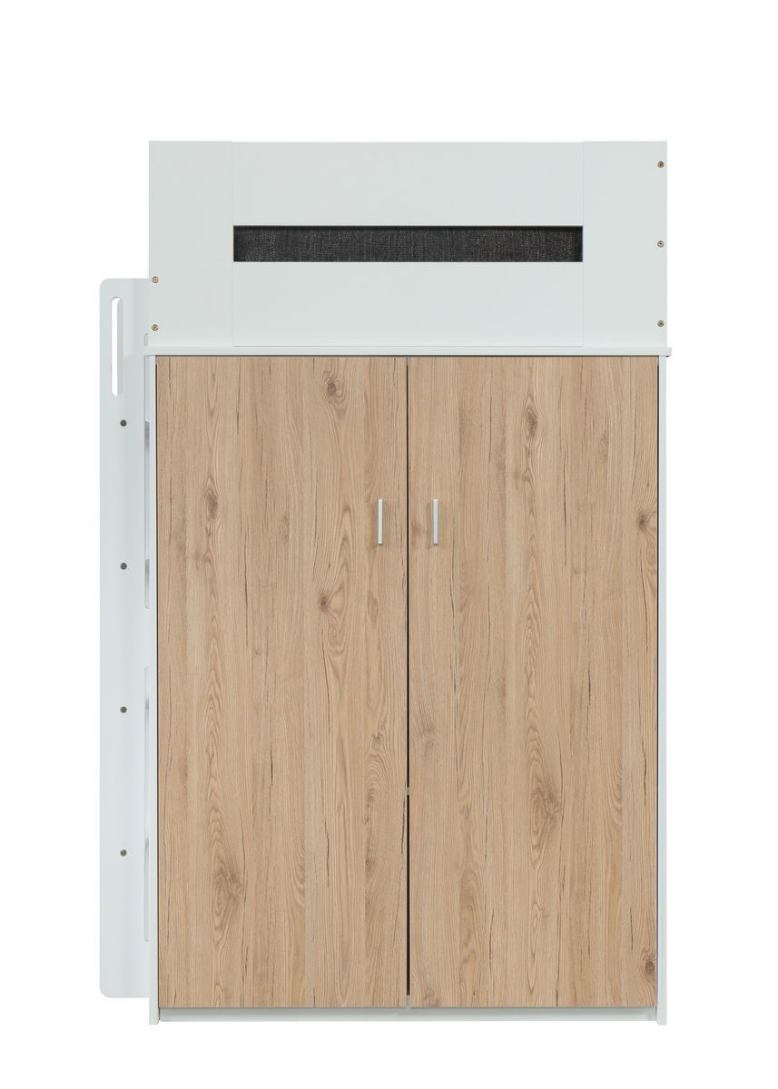 Nerice Loft Bed in White & Oak 38055