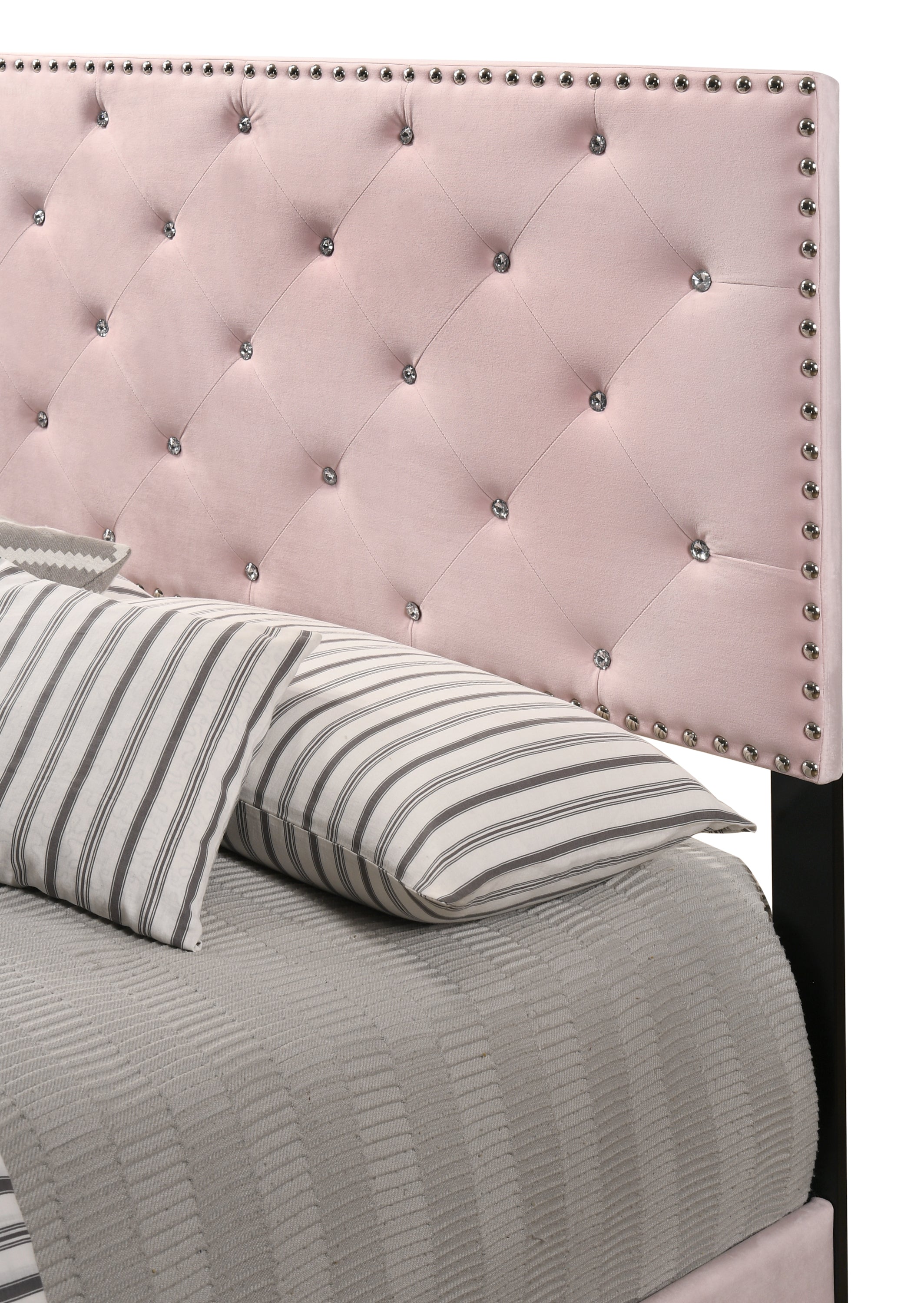 Glory Furniture Suffolk G1406-QB-UP Queen Bed , PINK