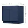 Easy-DIY Ready to Assemble Drawer Base Kitchen Cabinet in Shaker Navy with 1-Door