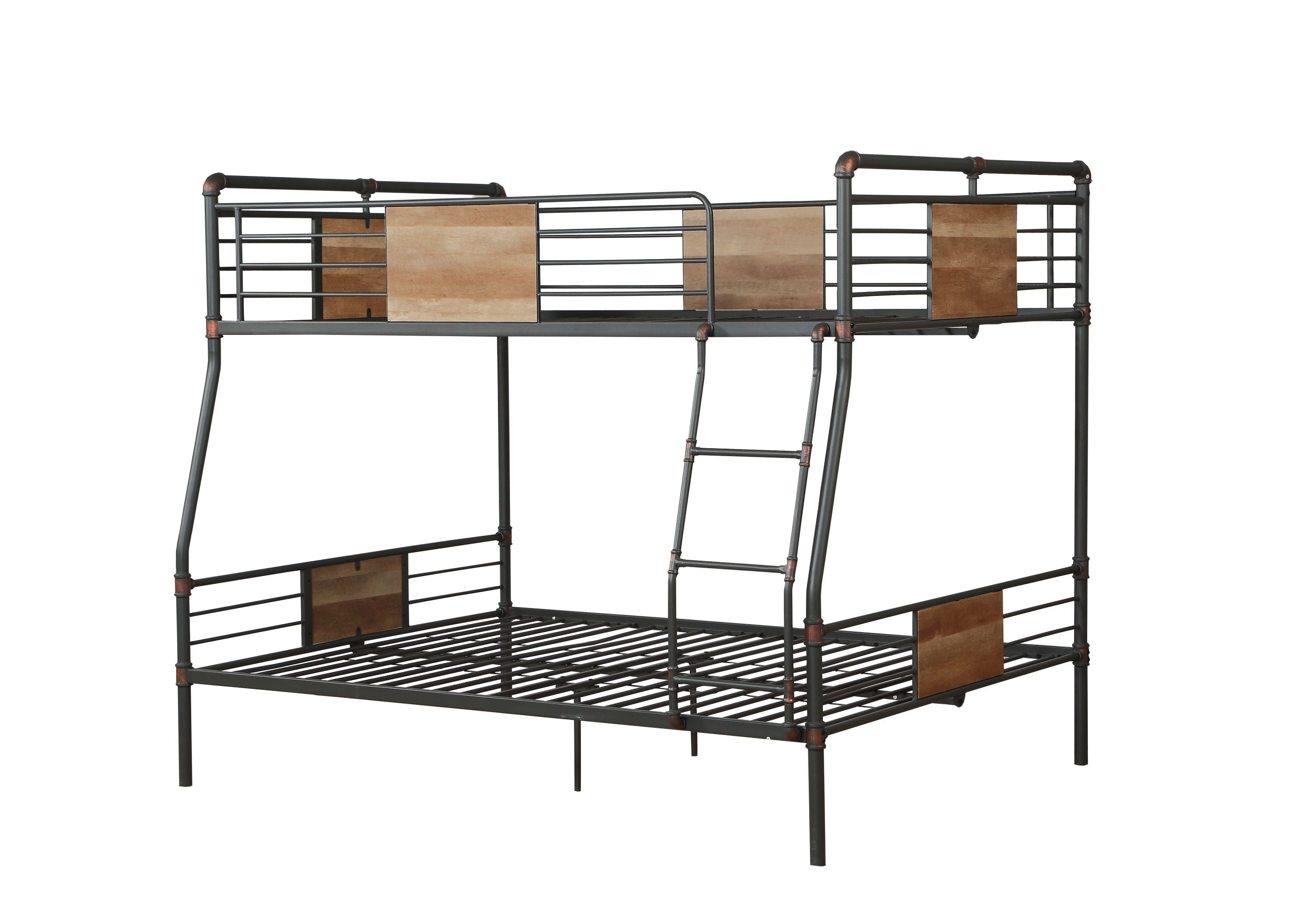 Brantley Bunk Bed (Queen/Queen) in Sandy Black & Dark Bronze Hand-Brushed 37720