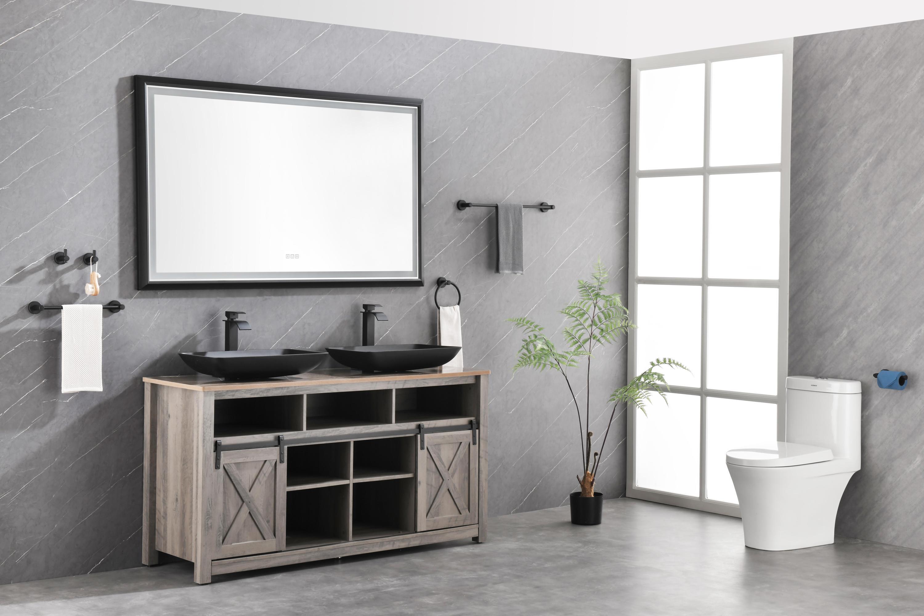 bathroom  led mirror is multi-functional and each function is controlled by a smart touch button.