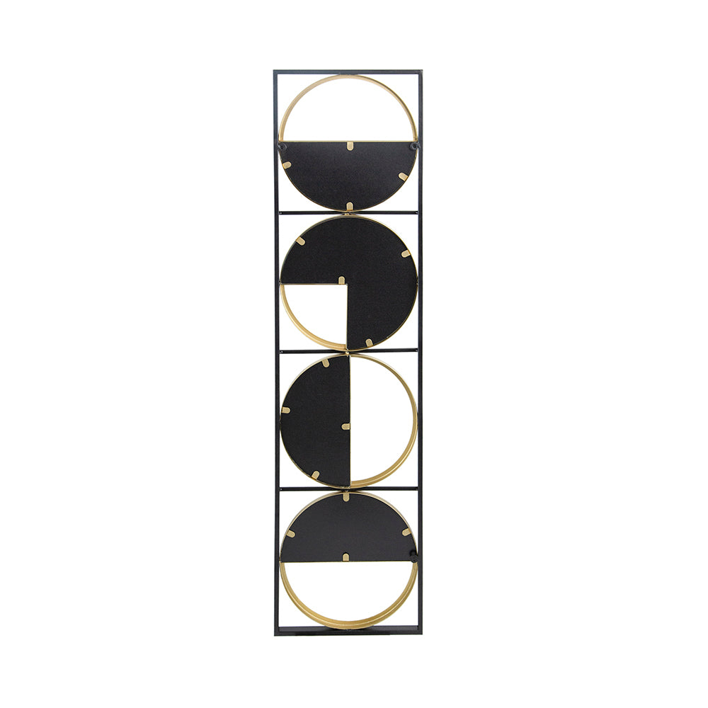 47.2" Eclectic Styling Metal Beaded Black Wall Mirror with Contemporary Design for Bedroom,Liveroom & Entryway