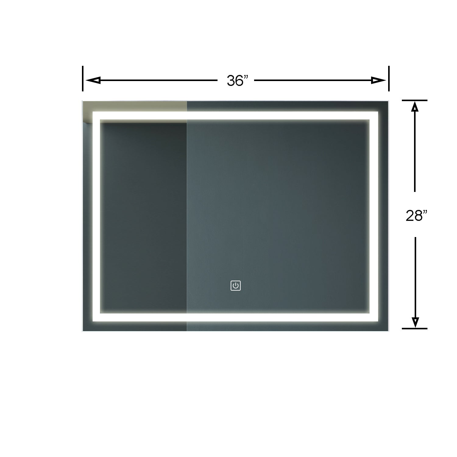 Bathroom Led Classy Vanity Mirror with High Lumen,Dimmable Touch,Wall Switch Control, Anti-Fog ,CRI 90 Adjustable 3000K-4500K-6000K ,IP54 Waterproof Energy saving Vertical & Horizontal