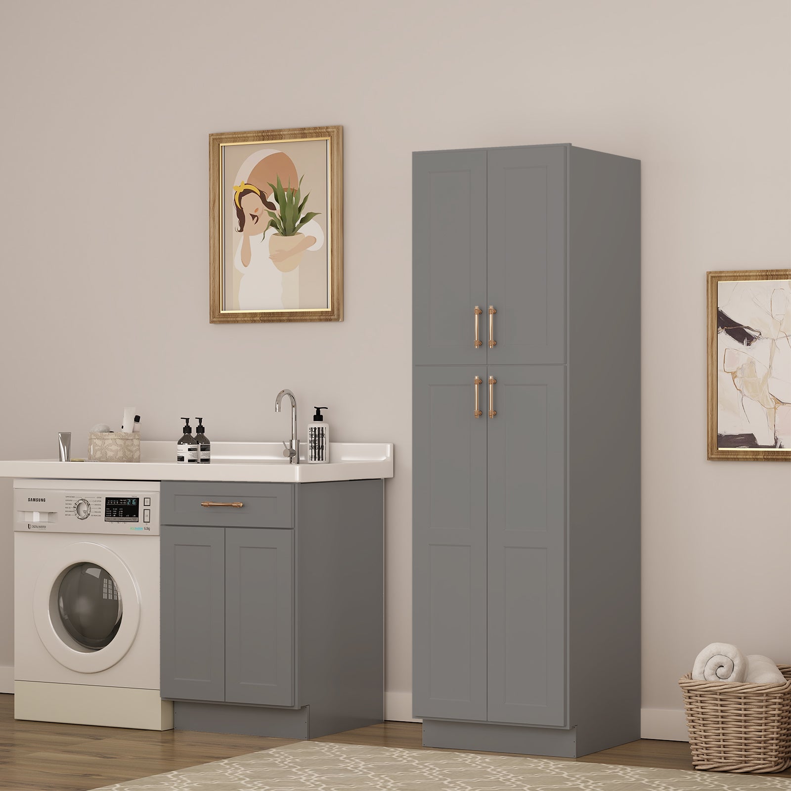 U Series Plywood Ready to Assemble Floor Wall Pantry Kitchen Cabinet