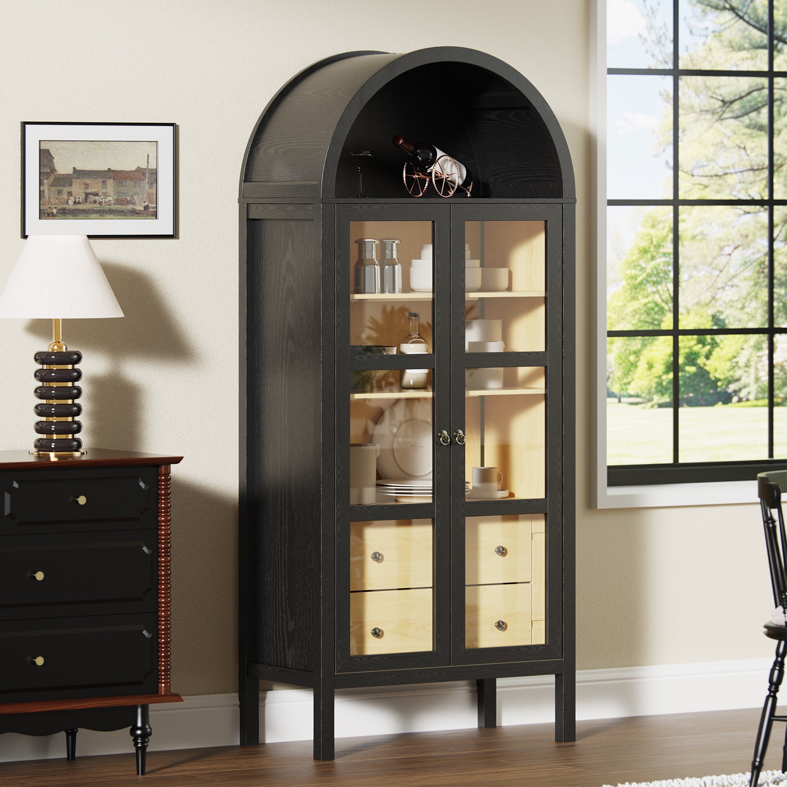 Storage Cabinet with Height Adjustable Shelf
